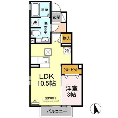 宇都宮駅 徒歩99分 1階の物件間取画像